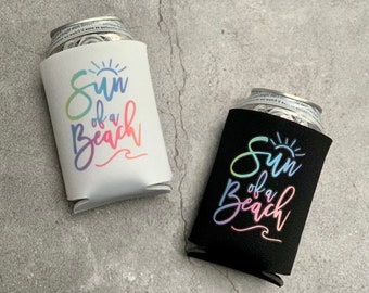 Sun of a Beach Vacation Girls Trip Summer Bachelorette Party Can Coolers
