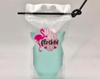 Let's Get Flocked Up Flamingo Bachelorette Party Pochettes transparentes pour adultes