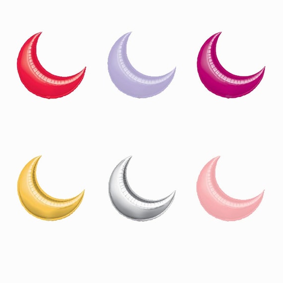 30/" Silver Crescent Moon Shape Mylar Foil Balloon Party Decorating Supplies