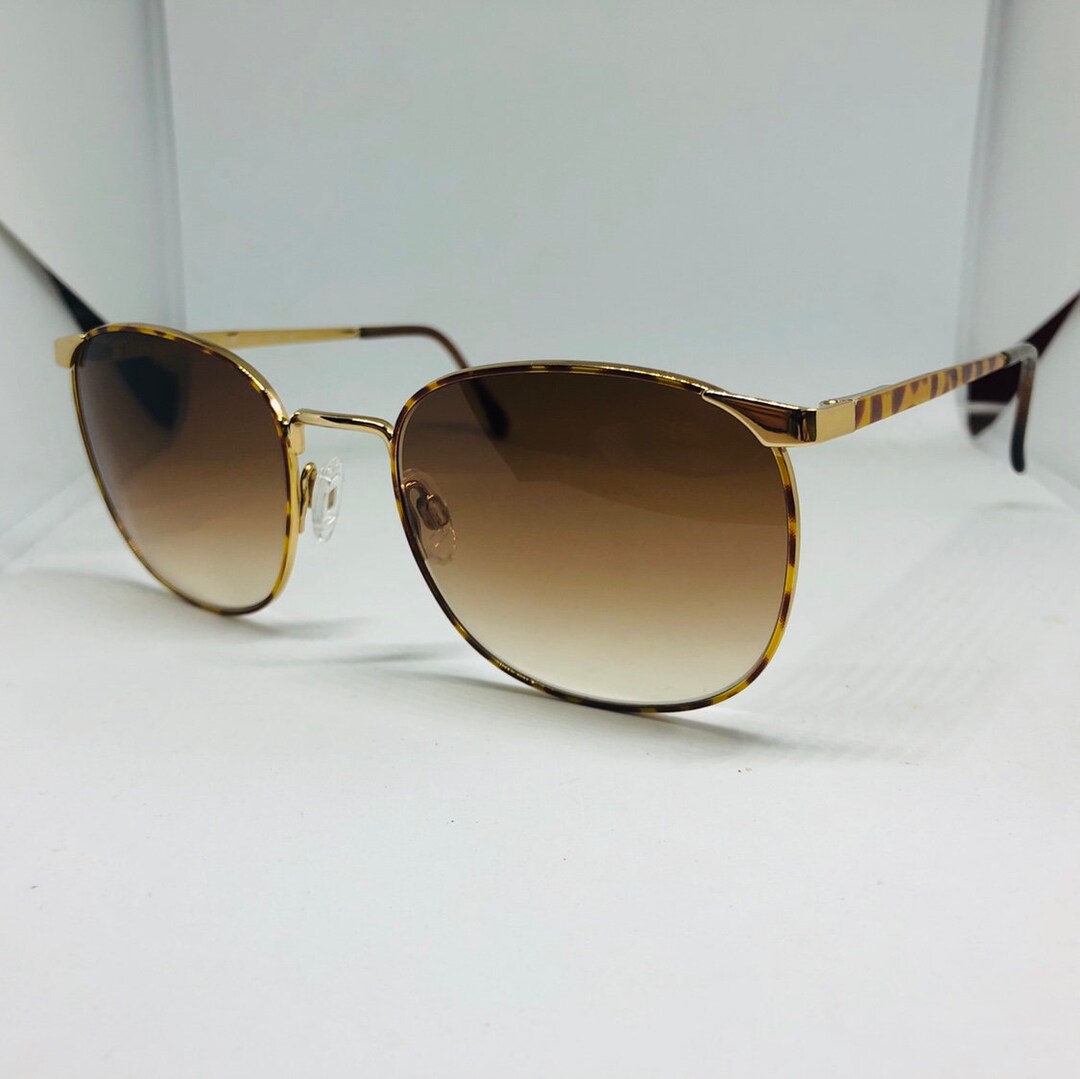 Luxottica Rare Sunglasses Gold Plated Etsy UK