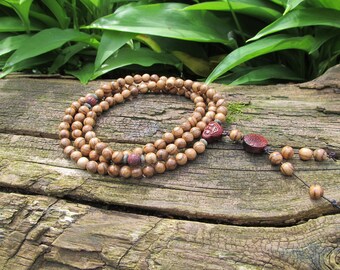 Mala necklace agalwood sandalwood