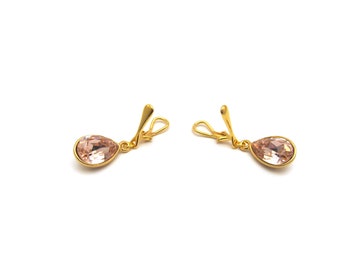 Clip earrings Swarovski® blush