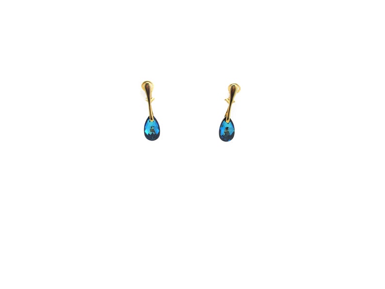 Clip earrings Swarovski® bermuda blue image 4