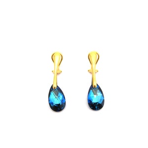 Clip earrings Swarovski® bermuda blue image 6