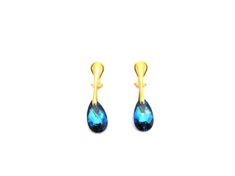 Clip earrings Swarovski® bermuda blue image 6