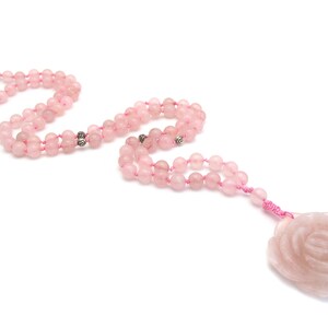 Necklace Rose Quartz Rose image 6