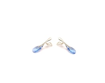 Ohrclips Swarovski® Blau Silber