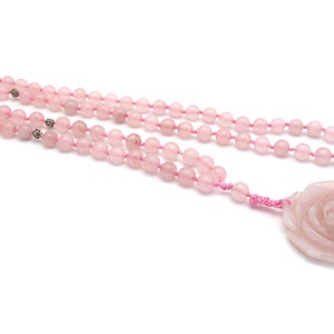 Necklace Rose Quartz Rose image 9