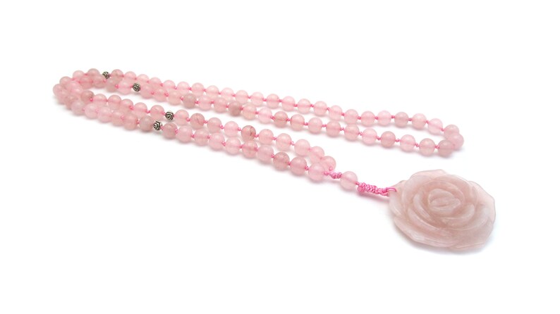 Necklace Rose Quartz Rose image 9