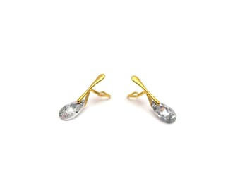 Swarovski® clip earrings Crystal Cal