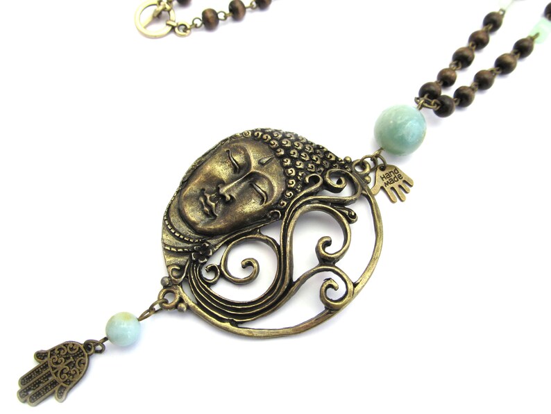 Collier Bouddha Amazoniet image 3