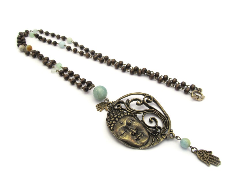 Collier Bouddha Amazoniet image 2