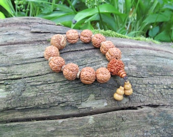 Mala bracelet Rudraksha Phoenix and Dragon