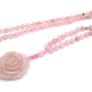 Necklace Rose Quartz Rose image 4