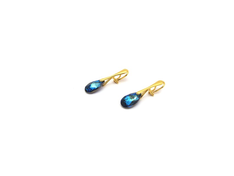 Clip earrings Swarovski® bermuda blue image 5