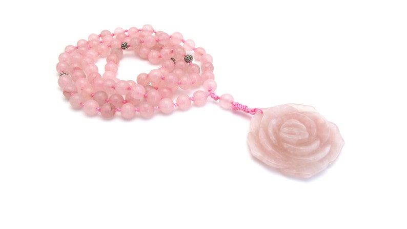 Necklace Rose Quartz Rose image 2