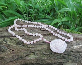 Necklace Rose Quartz Rose