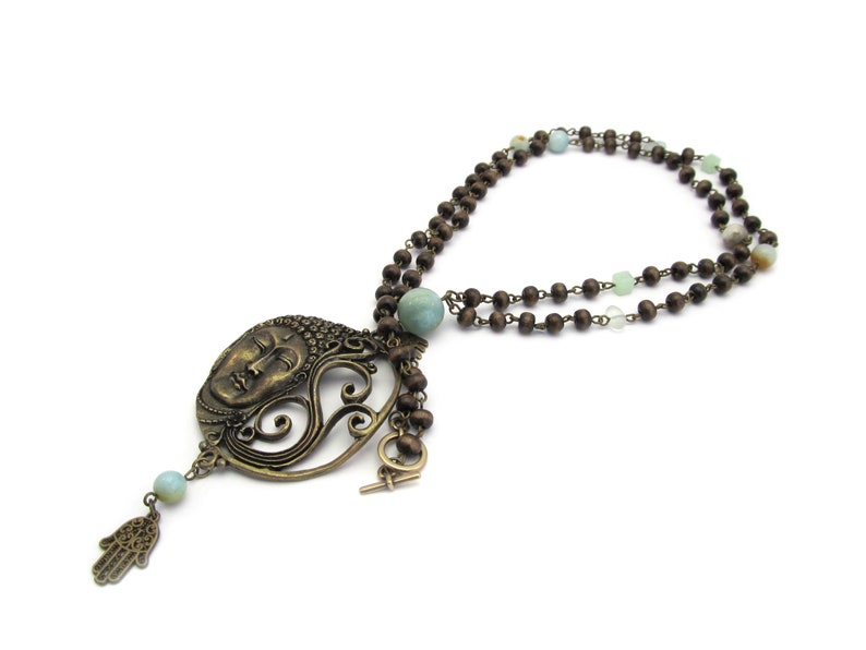 Collier Bouddha Amazoniet image 8