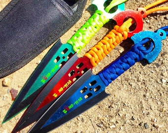 rainbow knife etsy