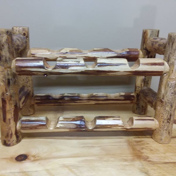 Log Wine Rack Etsy