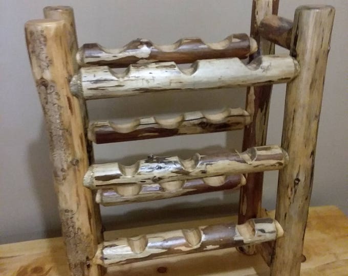 Large Log Wine Rackrustic Wine Holder Etsy