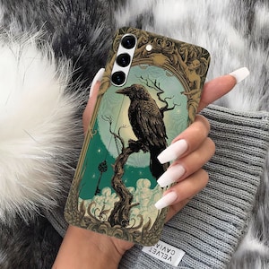 Black crow on the tree case for Samsung S20 FE case S22 case S22 Plus case S22 Ultra A13 case A23 case A10 case A53 case A73 case A33 case