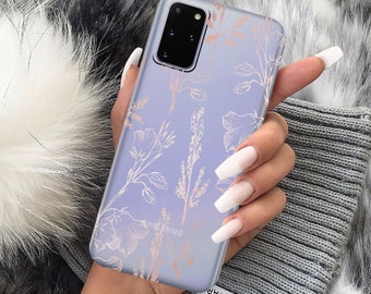 Flowers case for Samsung A13 case A03 core case A12 case A22 case A32 case A52s 5G case A72 case A42 case floral case S21 case S10 Plus S9