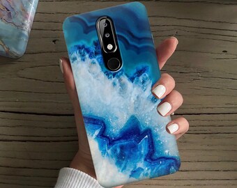 Nokia 5 Case Crystal Case Nokia 6 1 Case Marble Nokia 3 Etsy Finland