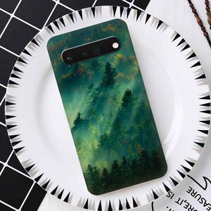 Pixel green forest case pixel 7 case pixel 6a case pixel 5a case pixel 4 case pine trees case pixel 7 pro case pixel 6 pro case pixel 4a 5g