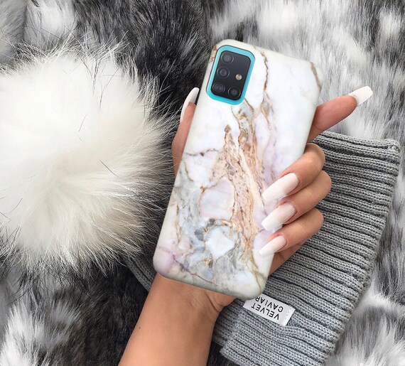 Rose Gold Marble Case for Samsung A32 5G Case A12 Case S21 Case