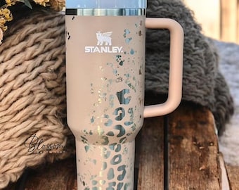 Leopard Print Laser Engraved Tumbler