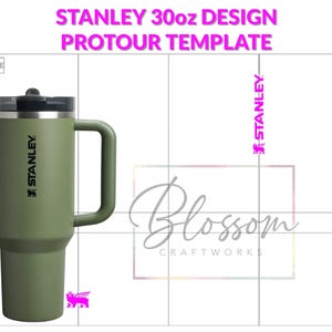 30oz Stanley ProTour Quencher Tumbler Full Wrap Laser Engraving SVG Template