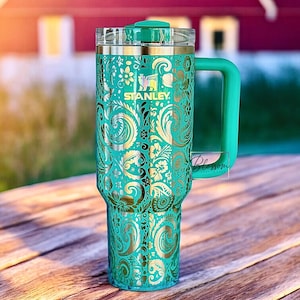 Laser Engraved Paisley Floral Tumbler, Western Cowgirl Gift, Boho Western Tumbler, Floral Paisley Western Tumbler