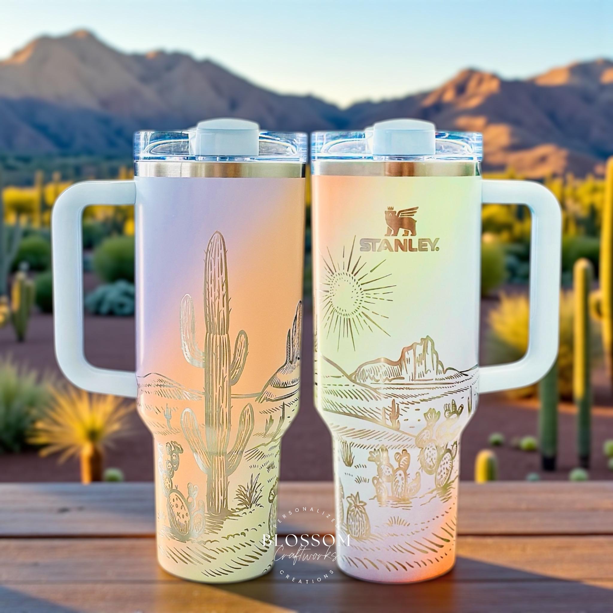 ポストモダン アートモニュメント 大理石×ステンレス スカルプチャー オブジェ Western Desert Cactus Sunset Engraved Tumbler - Etsy