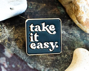 Take it Easy Enamel Pin | Retro pins, hippy pin, jacket pin, lapel pin, backpack pin, hat pin