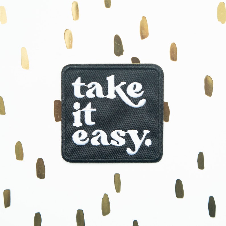 Take it Easy Embroidered Patch, iron on patch, retro patch, patches for jackets, hippie patch, sew on patch, relax, backpack patch, cool image 8