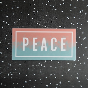 Peace Vinyl Sticker | Laptop decal, water bottle sticker, car and bumper stickers, peace and love, minimalist sticker