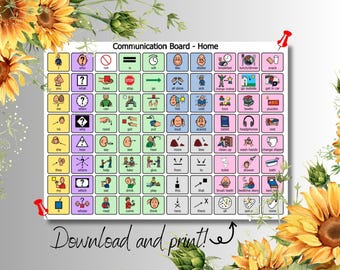 Autism Communication Board: Visual Aid for Home (PDF Printable)