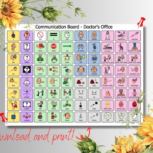 Visuals voor autisme | Visueel hulpmiddel | PDF-afdrukbaar | Communicatiehulp | Communicatiebord | Kaarten met afbeeldingen | Communicatiebord voor dokter