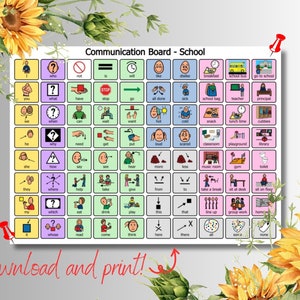 Visuals voor autisme | Visueel hulpmiddel | Afdrukbare pdf | Communicatiehulpmiddel | Communicatiebord | Fotokaarten | Communicatiebord voor school