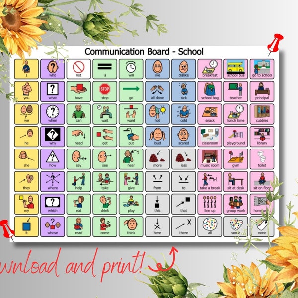 Visuals for Autism | Visual Aid | PDF Printable | Communication Aid | Communication Board | Picture Cards | Communication Board for School