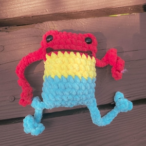 LGBT+ Frogs Plushie | Handmade Crochet | Soft Stuffed Animal