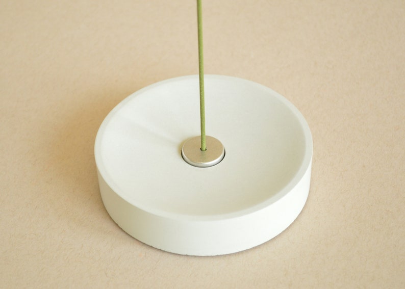 Mix metal upright Concrete Incense Holder Upright Burner Geometric Design Home Accent Modern Minimal