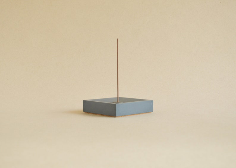 Mix metal upright Concrete Incense Holder Upright Burner Geometric Design Home Accent Modern Minimal