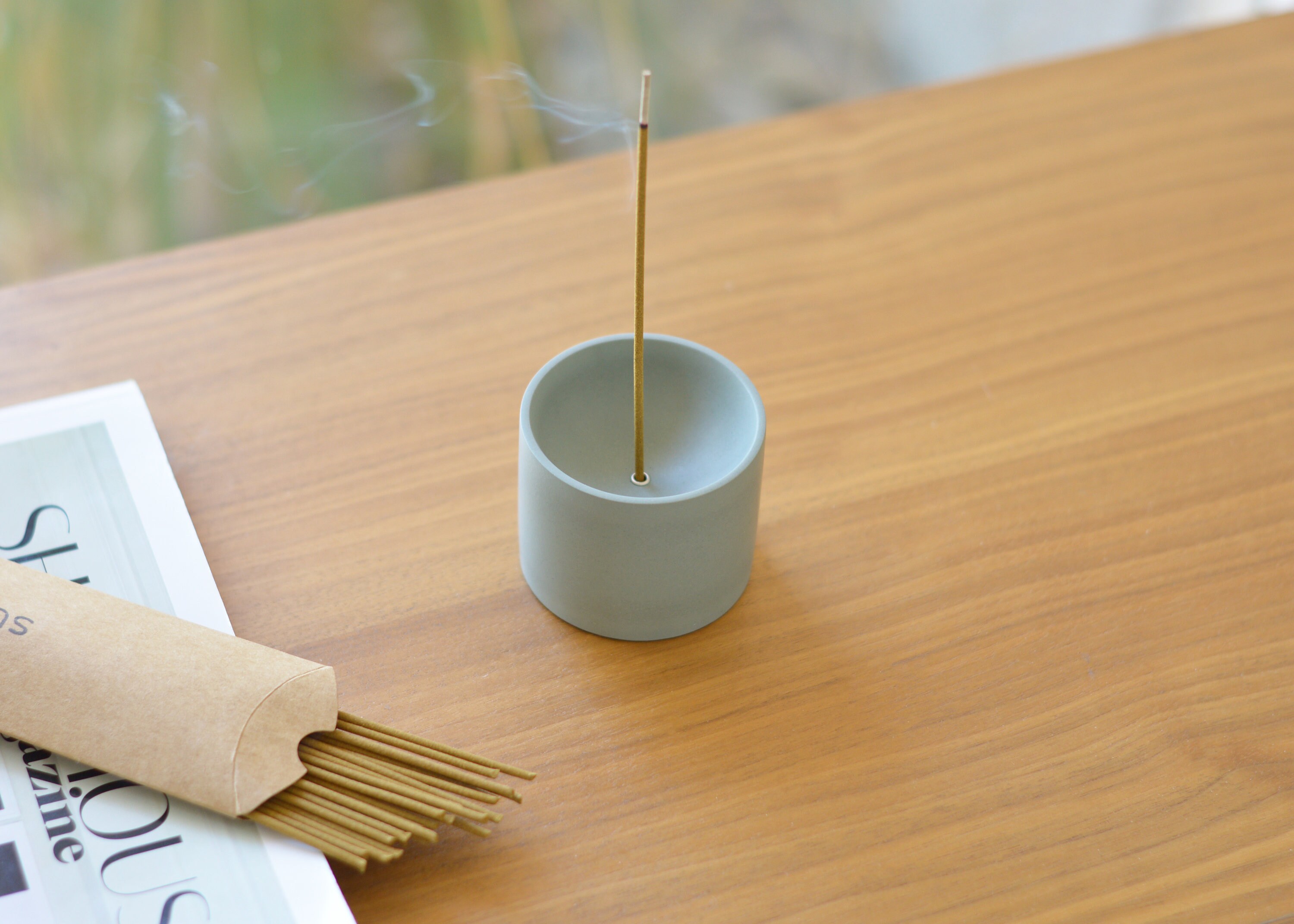 NEW V2 Round or Square Concrete Japanese Incense Holder / Upright Inc…