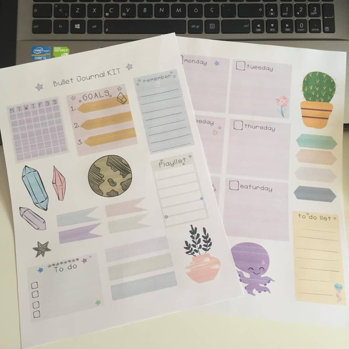 Printable Bullet Journal Kit , Printable Planner Kit Etsy UK