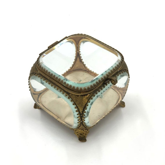 Vintage French Ormolu Jewelry Box
