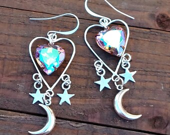 Long Amethyst Earrings February Birthstone Sterling Silver Long Dangle Earrings Chandelier Earring AG516 The Silver Plaza