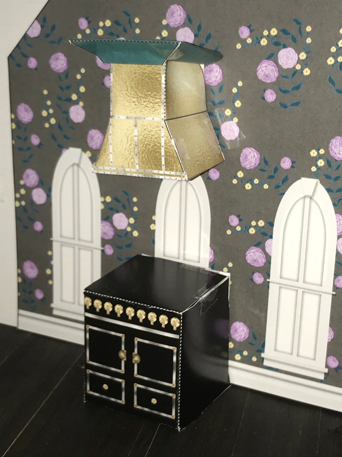 Dollhouse Printable Stove and Range Hood Shabby Chic Kitchen Etsy