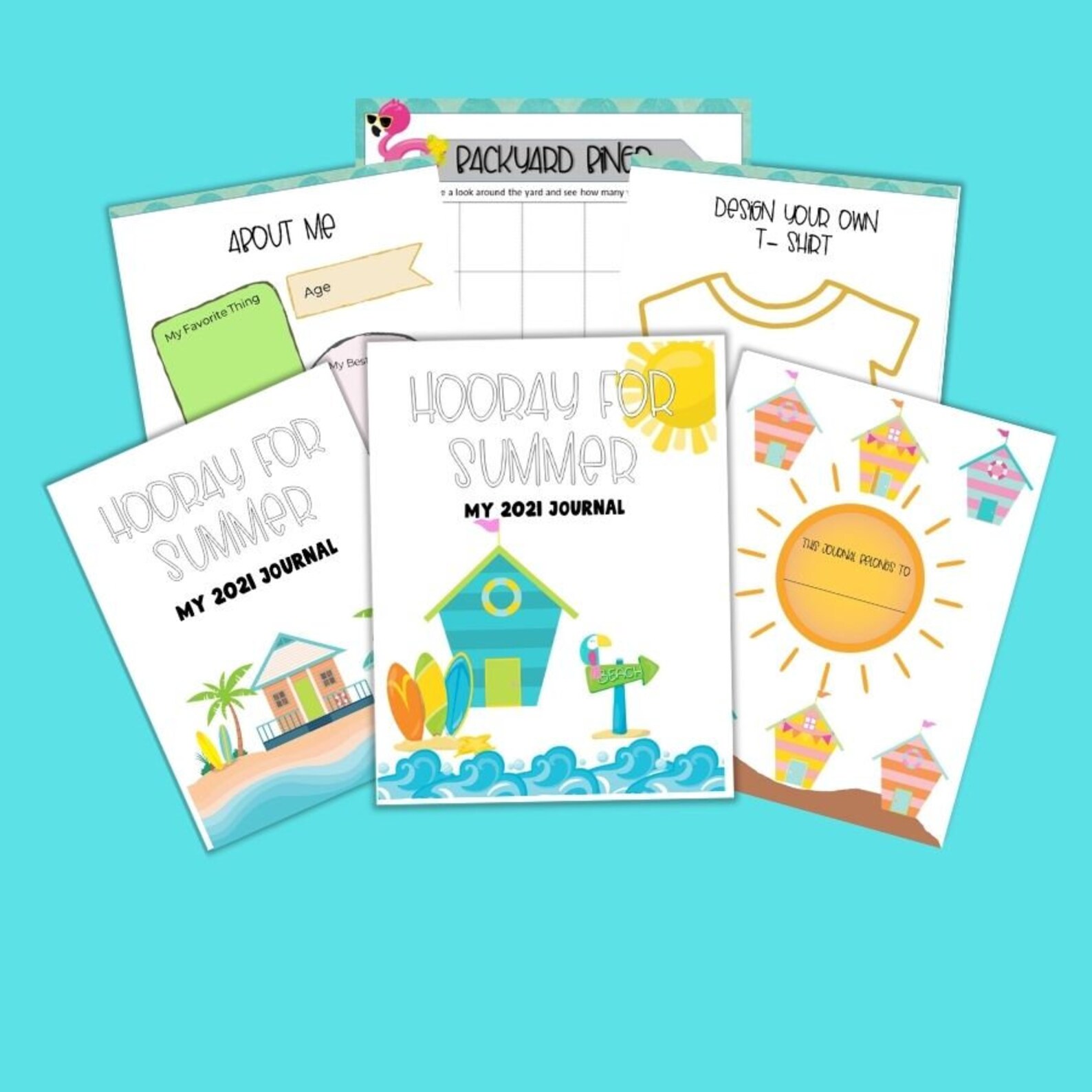 Kids Summer Journal Complete 120 day Calendar Planner Set Plus Etsy